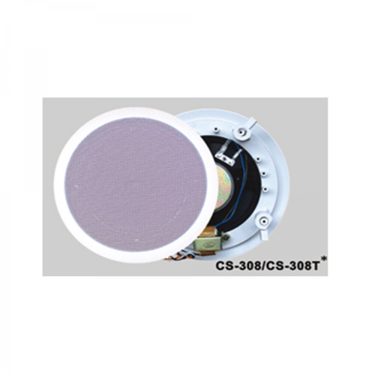 Фото Nusun CS306 потолочная широкополосн. АС, 6-10 W, 70/100 V, 6", 110 - 13 kHz, ABS пластик, цвет белый