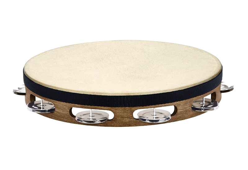 Фото TAH1WB Traditional Тамбурин 10", с кожей, 1 ряд бубенцов, коричневый, Meinl