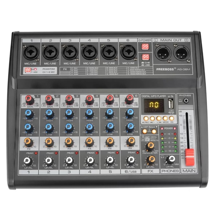 Фото Микшерный пульт FREEBOSS AG-06M