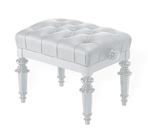 Фото Банкетка концертная для рояля C. Bechstein Klassik белая, полированная