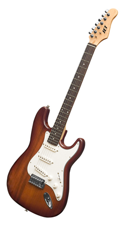 Фото Электрогитара JET UST 300 стратокастер цвет HB коричневый берст