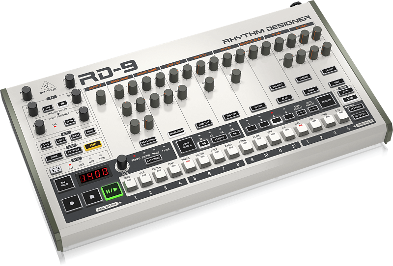 Фото Классическая аналоговая/цифровая драм-машина BEHRINGER RD-9