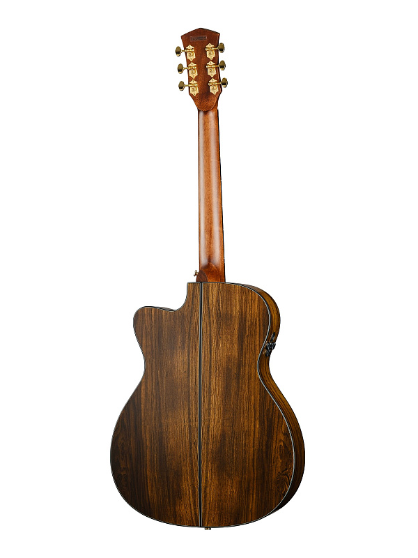 Фото Gold-OC6-Bocote-WCASE-NAT Gold Series Электро-акустическая гитара, цвет натуральный, с чехлом, Cort