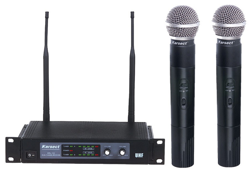 Фото KARSECT KRU102/KST-3U Радиосистема с двумя ручными микрофонами