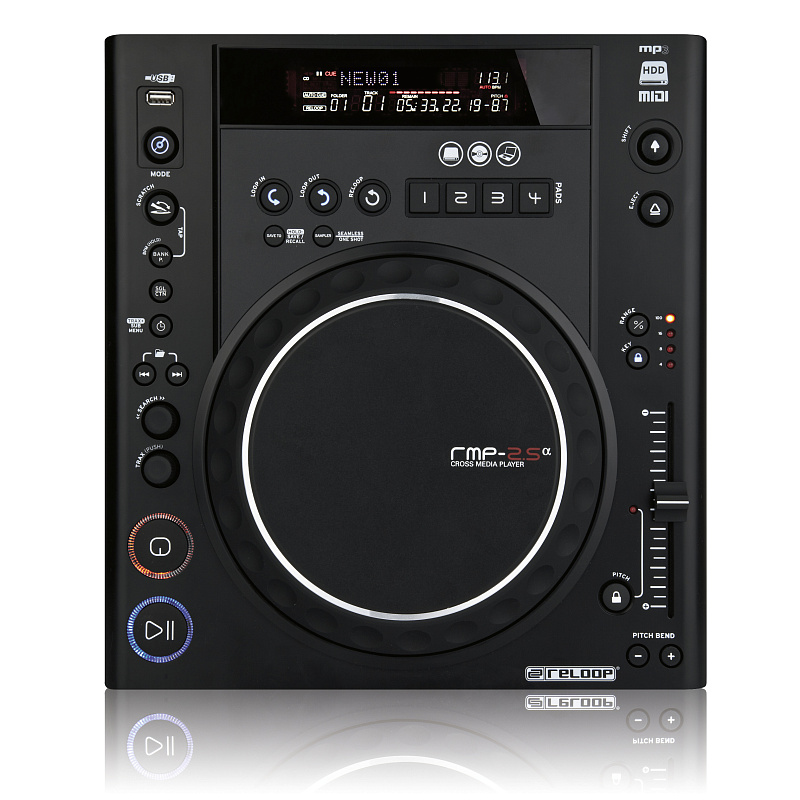 Фото Reloop RMP-2,5 Alfa CD-MP3  MIDI Совместимый кроссмедиа проигрыватель