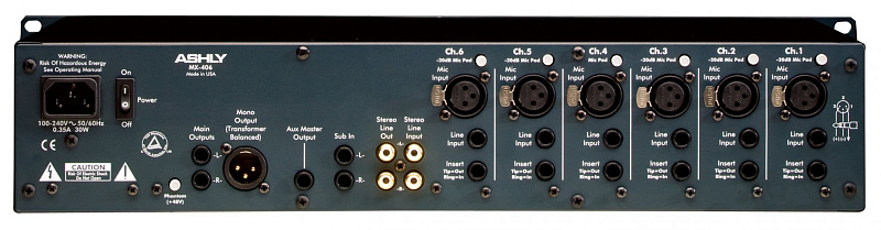 Фото ASHLY MX-406