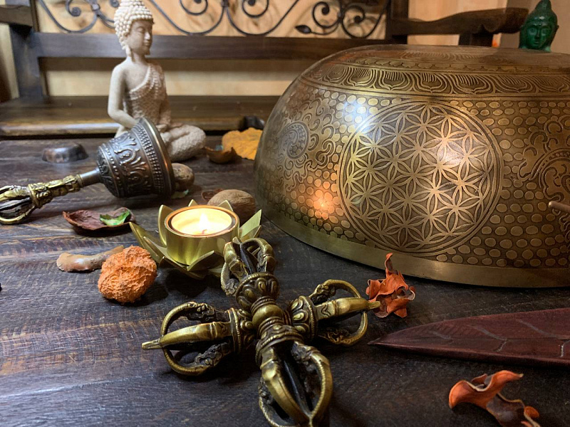 Фото Поющая чаша кованная Etchin Carving - SBEC XXL