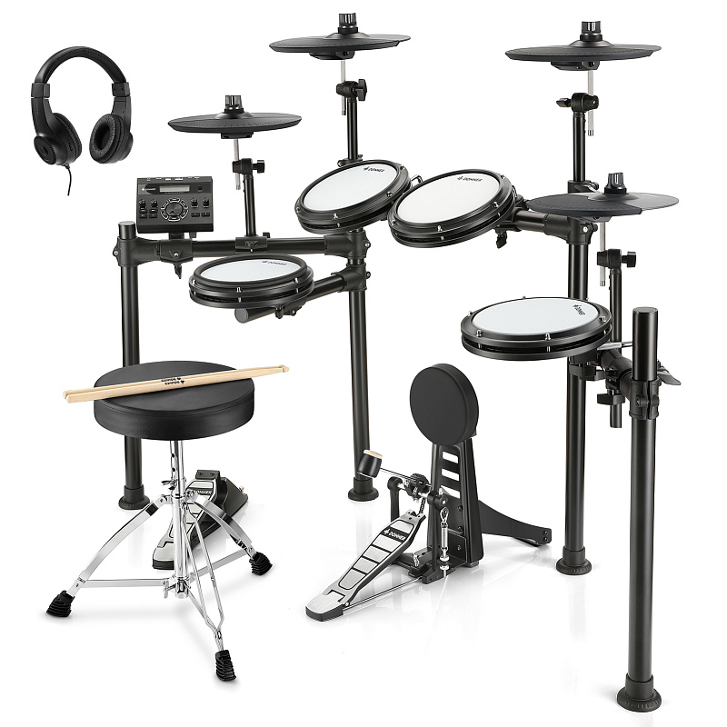 Фото Электронная ударная установка DONNER DED-200 Electric Drum Set  5 Drums 4 Cymbals
