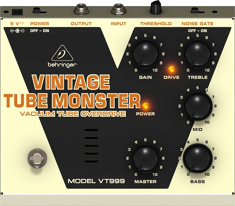 Фото Ламповая педаль эффектов овердрайв со встроенным гейтом BEHRINGER VT999