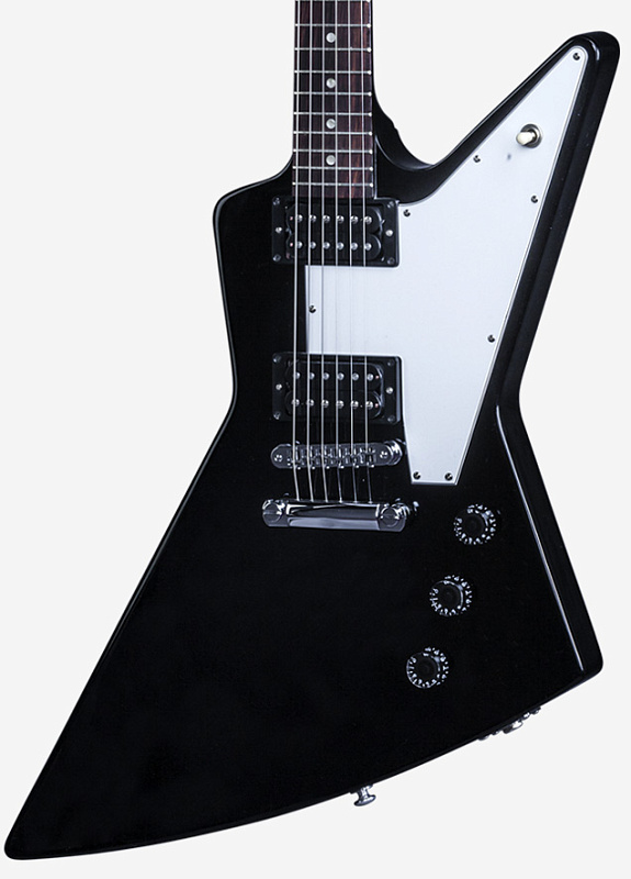 Фото GIBSON Explorer 2016 T Ebony электрогитара, цвет - черный, фурнитура - хром
