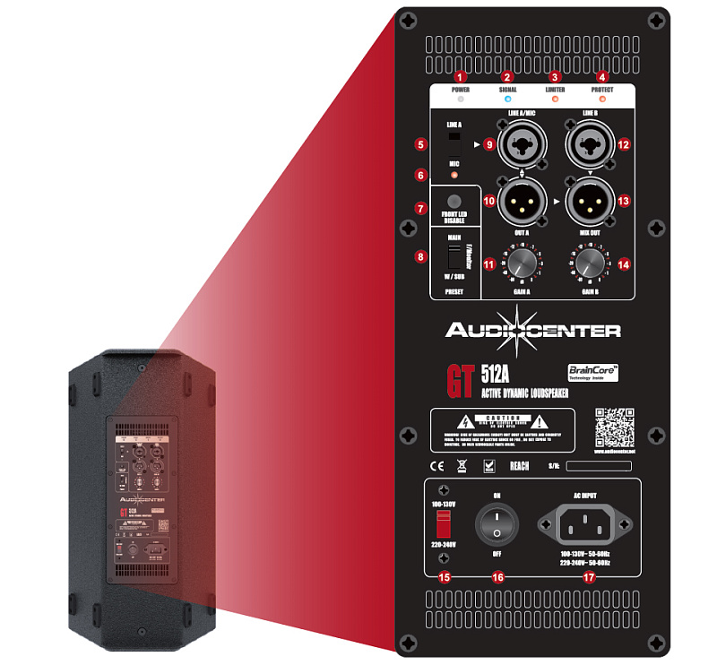 Фото Активная акустическая система Audiocenter GT512A
