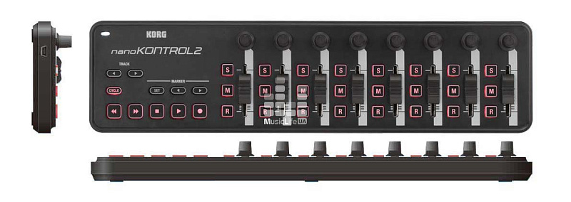 Фото KORG NANOKONTROL2-BK портативный USB-MIDI-контроллер, цвет черный