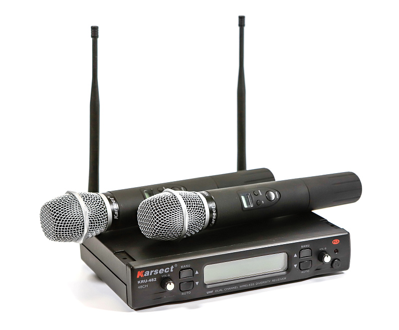 Фото Радиосистема с двумя ручными микрофонами KARSECT KRU482/KST-7U